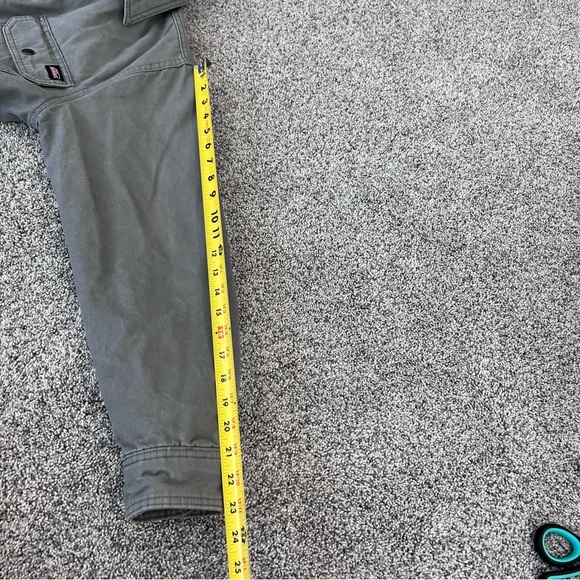 Dickies Jacket Canvas Work Chore Flannel Lined Snap Button Grey Cotton Men’s M - Picture 5 of 11